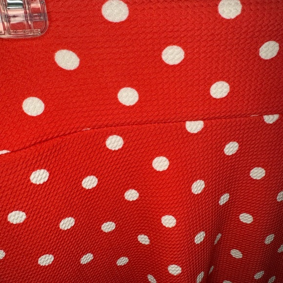 Pink LulaRoe Pencil Skirt with White Polka Dots - Size Medium - Picture 8 of 8